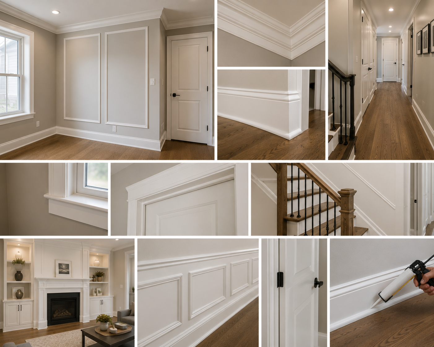 Decorative wall molding and interior finishing details