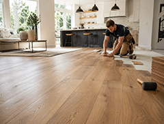 Professional hardwood floor installation by flooring experts